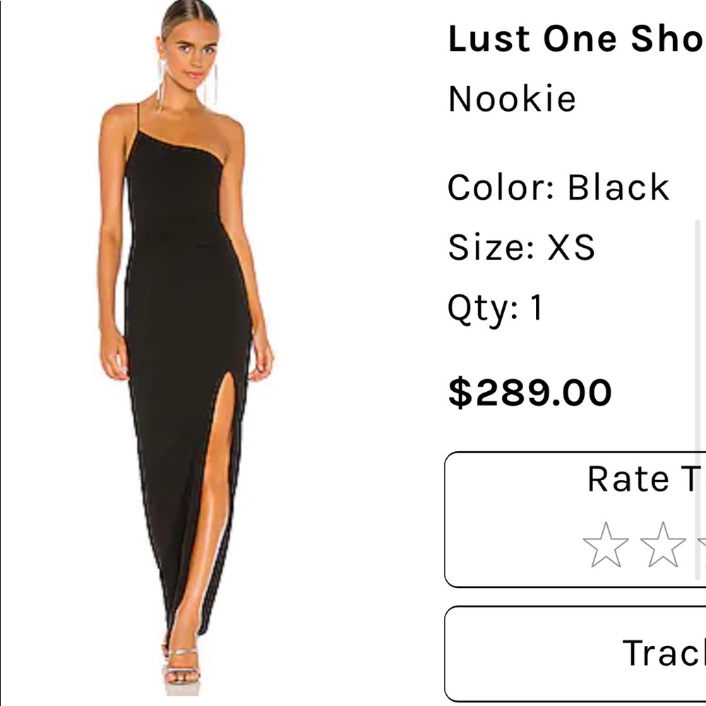 Nookie One shoulder gown